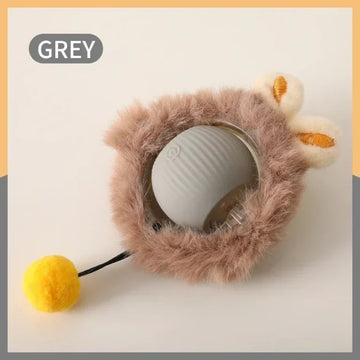 Cat Interactive Ball Toy, Automatic Rolling Ball with Tail, Rechargeable Smart Pet Interactive Toy, Intelligent Mouse for Cat