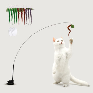 Interactive Worm Simulation Cat Toy Set