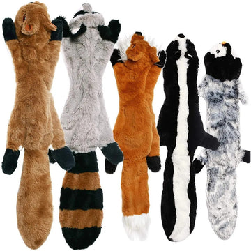 Funny Stuffing-Free Squeaky Dog Toy – Durable Plush Chew Toy with Crinkle Sound