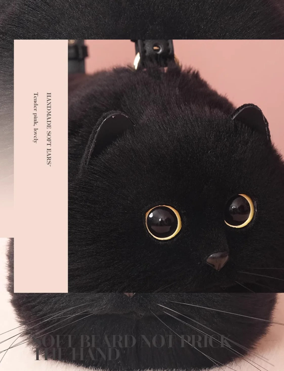 one shoulder cute cat bag