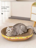 Oval Cat Scratching Board Cat Bed and toy