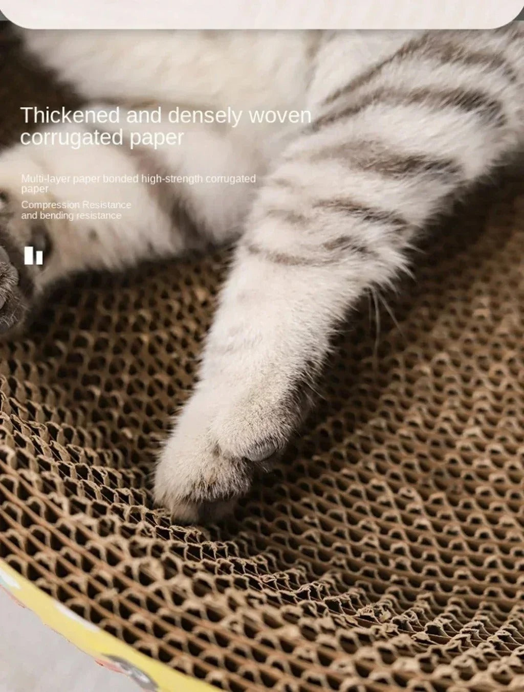 Oval Cat Scratching Board Cat Bed and toy