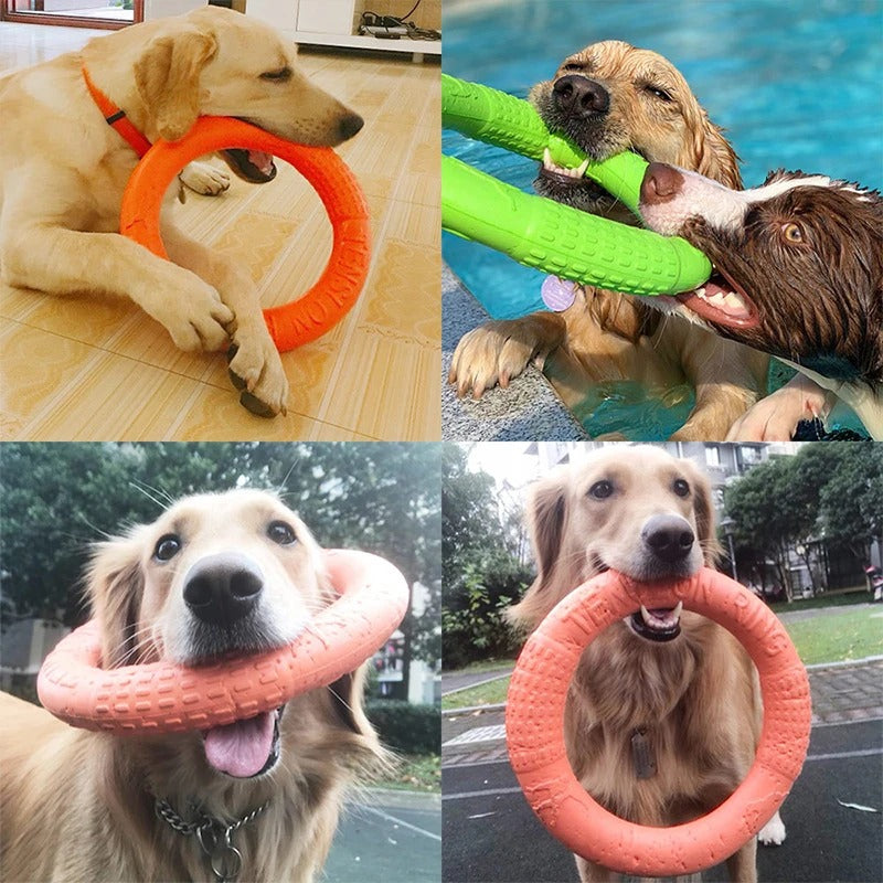Dog Chewing Toy Training Rubber Ring Puller | Dog Toy Training Ring Puller Puppy Flying Disk Chewing Toy