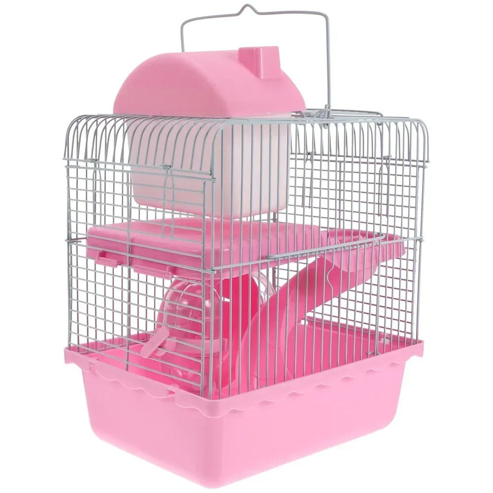 Double-Layer Hamster Cage – Durable Luxury Pet Villa