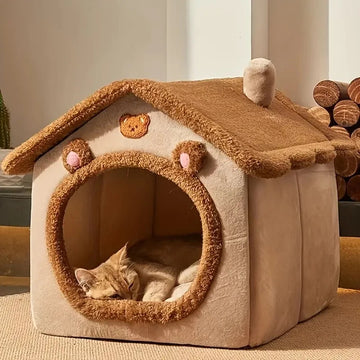 Foldable Pet House – Washable Cat & Puppy Bed for Small Pets