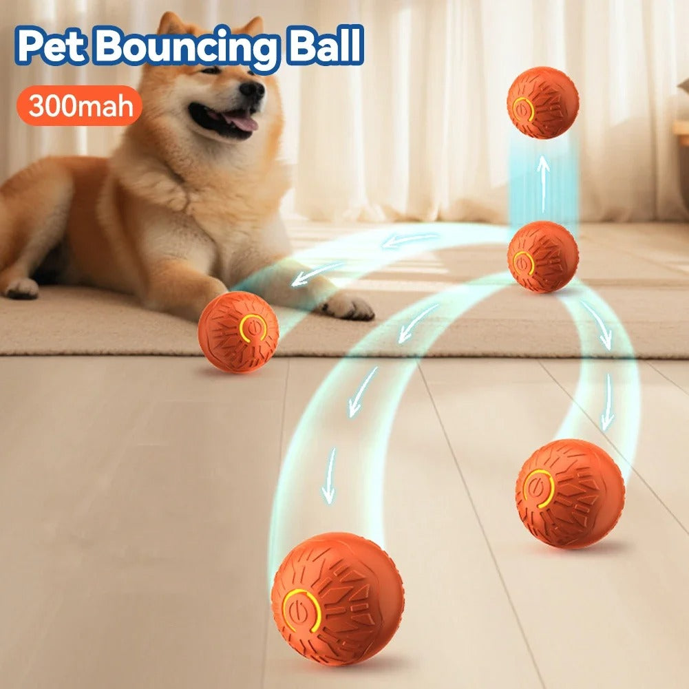 automatic rolling rechargeable boucing cat toy ball