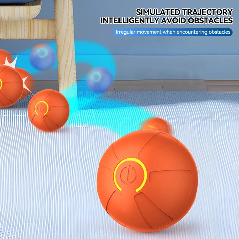 automatic rolling rechargeable boucing cat toy ball