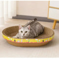 Oval Cat Scratching Board Cat Bed and toy