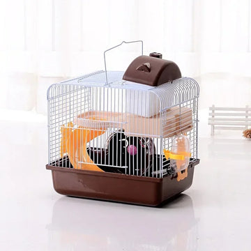 Double-Layer Hamster Cage – Durable Luxury Pet Villa