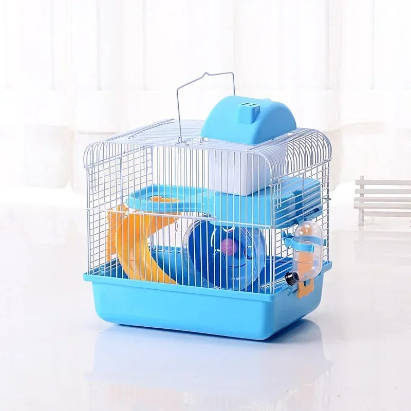 Double-Layer Hamster Cage – Durable Luxury Pet Villa