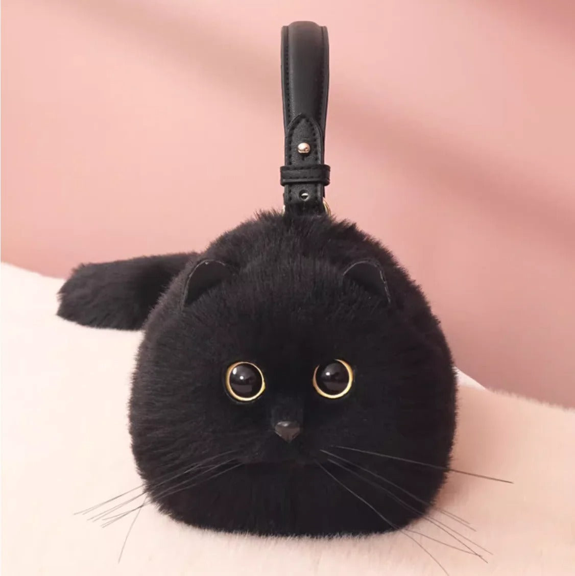 one shoulder cute cat bag 