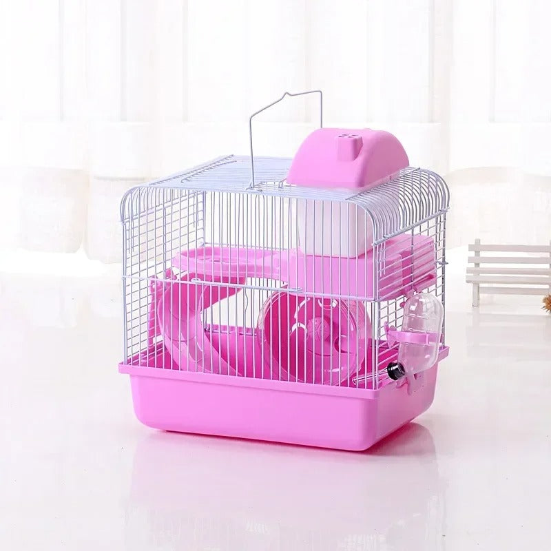 Double-Layer Hamster Cage – Durable Luxury Pet Villa