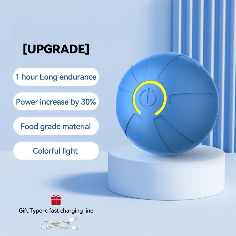 automatic rolling rechargeable boucing cat toy ball